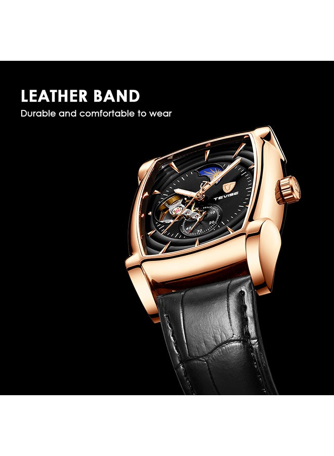 تيفيز ساعة يد كرونوجراف بسوار من الجلد الفاخر للرجال - Image 4