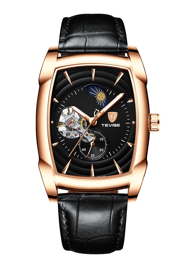 تيفيز ساعة يد كرونوجراف بسوار من الجلد الفاخر للرجال - Image 1