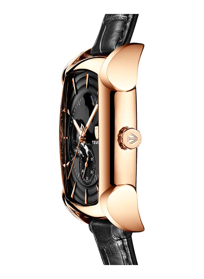 تيفيز ساعة يد كرونوجراف بسوار من الجلد الفاخر للرجال - Image 2