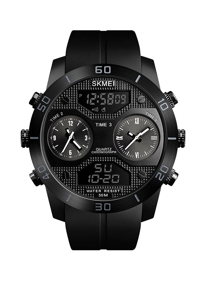 SKMEI Men's Leather Chronograph Watch 1355  - Image 1