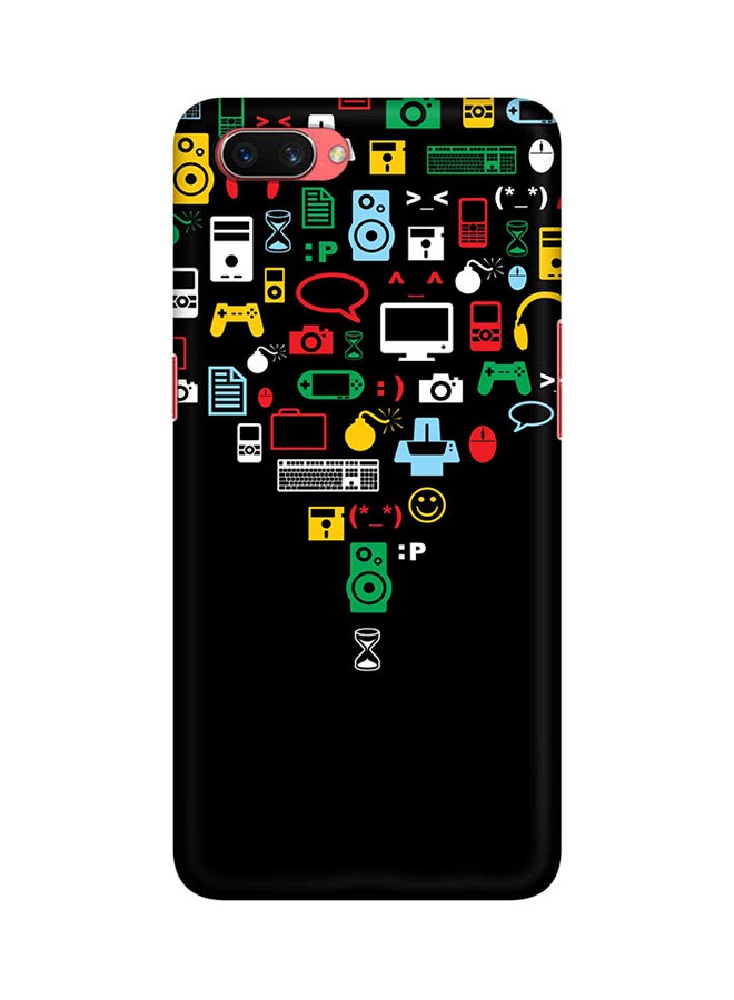 Stylizedd Protective Case Cover For Oppo A3s Convergence (Black) 