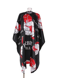 Generic Waterproof Hairdressing Gown Cape Black/Red/White  - Image 1