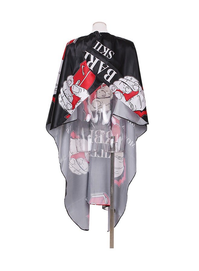 Generic Waterproof Hairdressing Gown Cape Black/Red/White  - Image 4