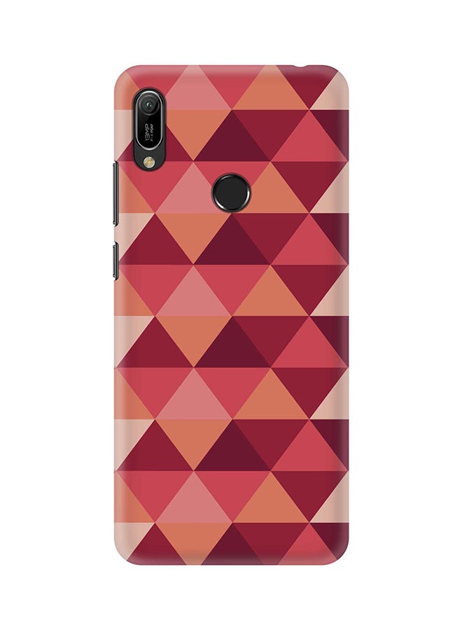 Stylizedd - Protective Case Cover For Huawei Y6 Prime 2019 Topsy Turvy Triangles - Image 1