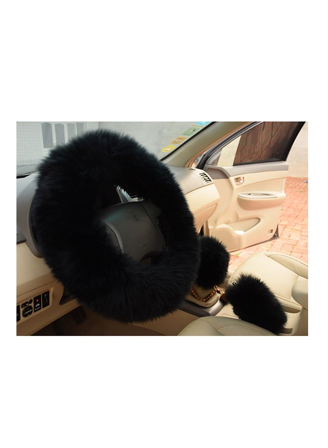 Generic 3-Piece Winter Super Warm Steering Wheel Handbrake Shift Knob Cover  - Image 2