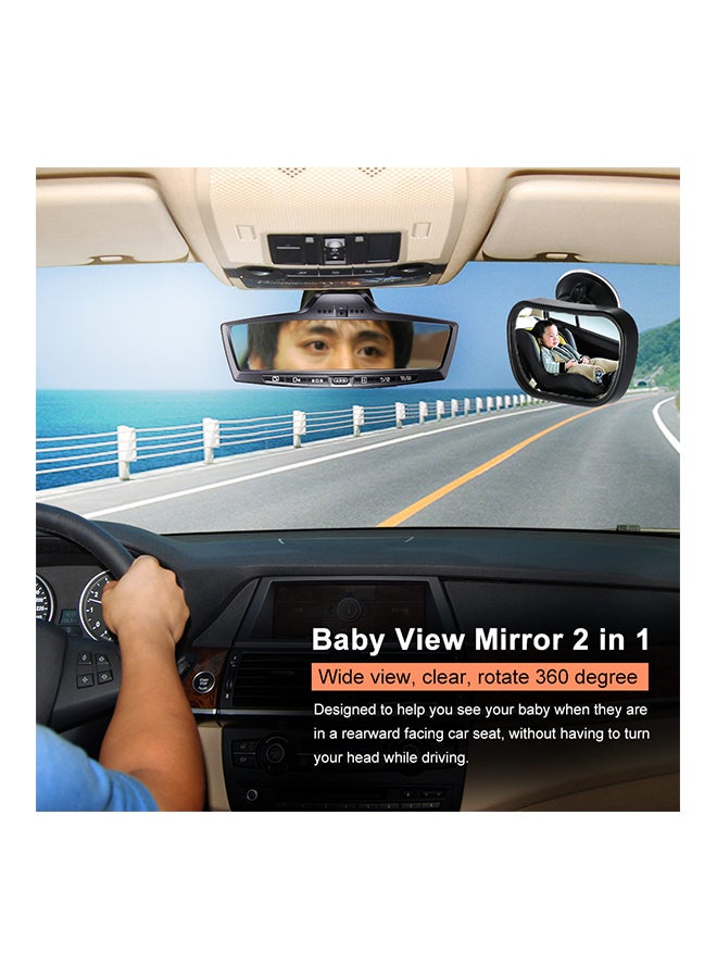 Tirol 2 in 1 Adjustable Car Baby View Mirror - Image 2