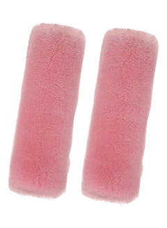 2-Piece Fur Pink Seat Belt Strap Cover - v1558428747/N24759677A_1