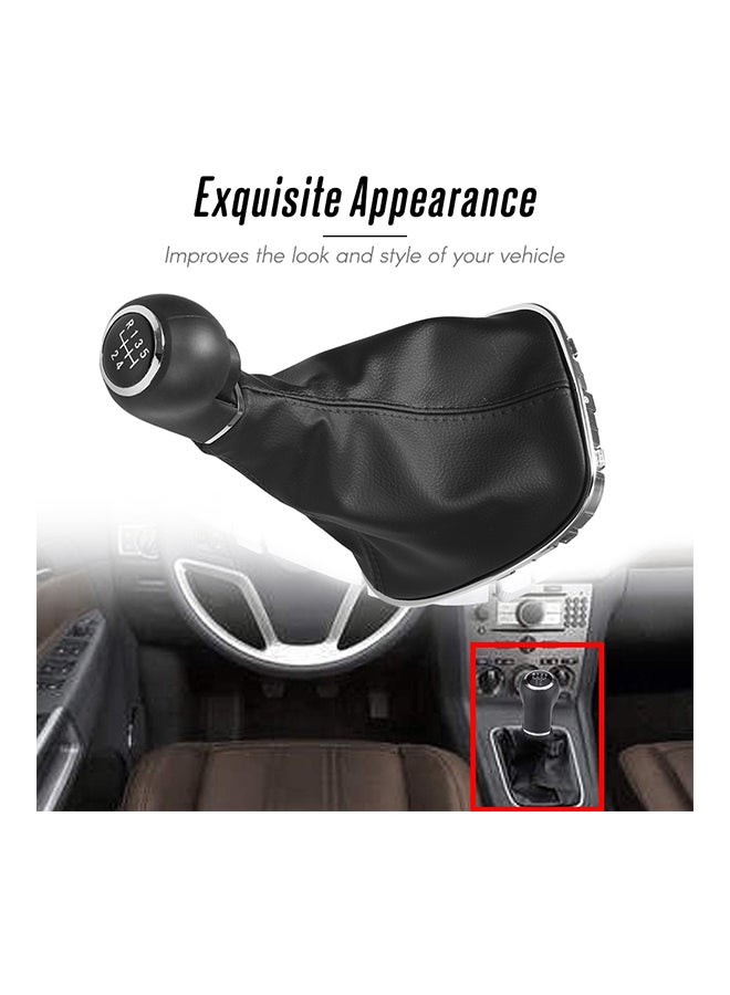 Generic 5 Speed Gear Shift Knob Manual Shifter Gaitor Boot Cover - Image 2