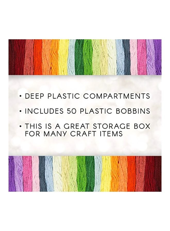 داريس طقم حافظة تنظيم الخيوط وأدوات الحياكة شفاف 10.25x7x1.625بوصة - Image 4