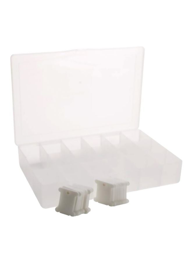 داريس طقم حافظة تنظيم الخيوط وأدوات الحياكة شفاف 10.25x7x1.625بوصة - Image 1