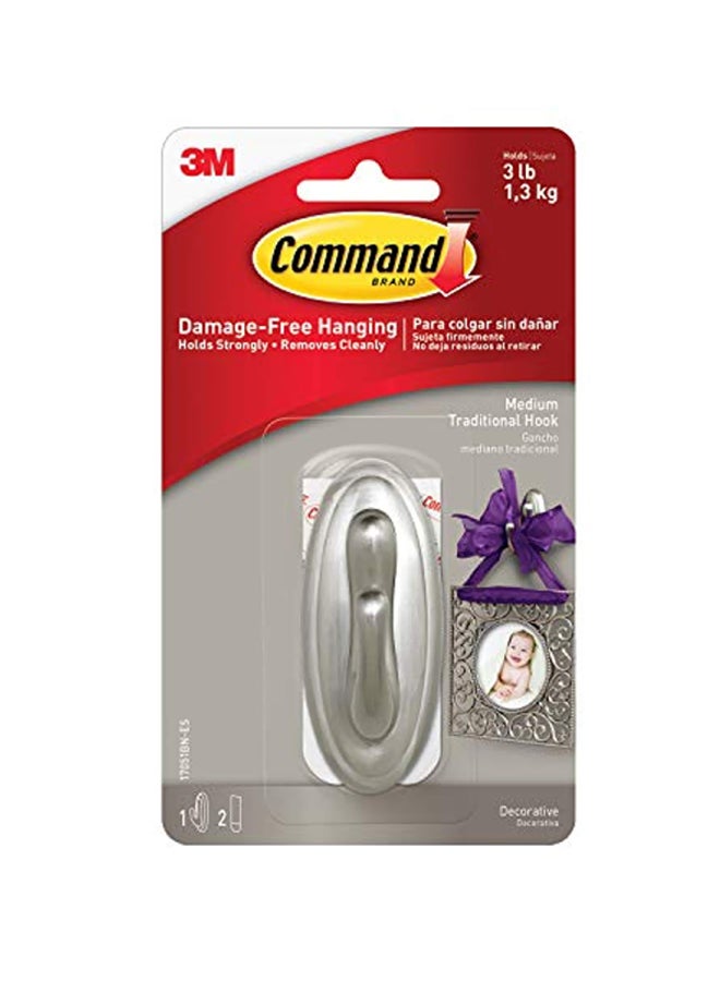 Command Plastic Hook Silver - Image 1