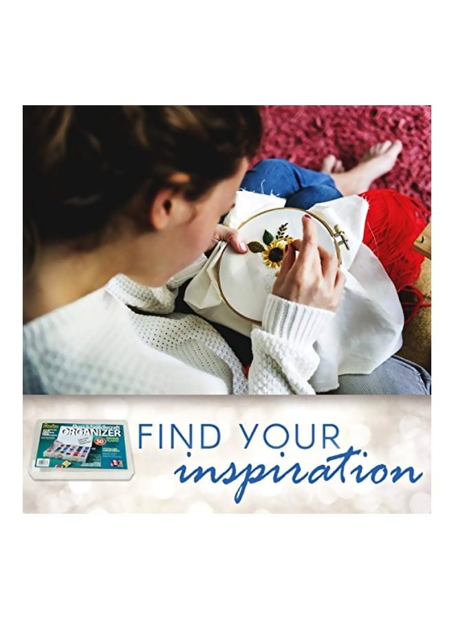 داريس طقم حافظة تنظيم الخيوط وأدوات الحياكة شفاف 10.25x7x1.625بوصة - Image 3