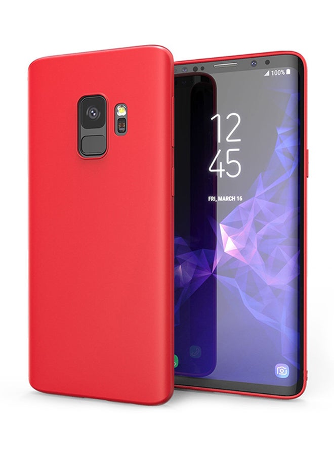 يوبا غطاء حماية خلفي من السيليكون لهاتف سامسونج جالاكسي S9 Plus أحمر - Image 1