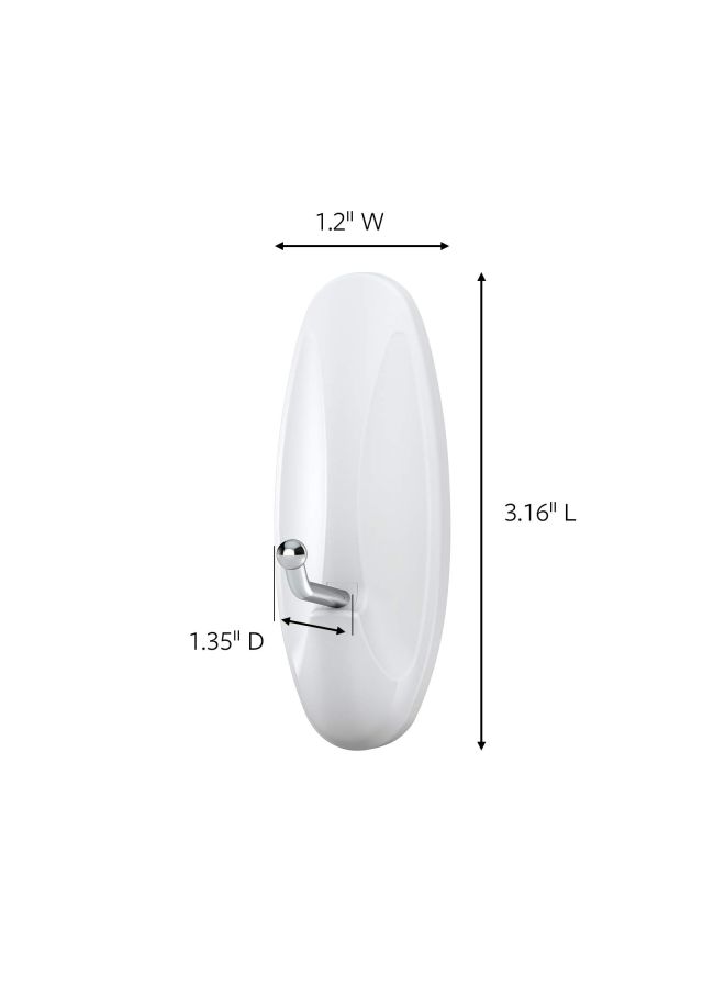 Command 3-Piece Medium Wire Hooks White 3.1x1.1x1.1inch - Image 2