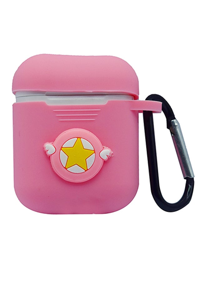 إينيكس حافظة من السيليكون بطبعة كرتونية لطيفة ثلاثية الأبعاد لعلبة سماعات أبل وردي - Image 1