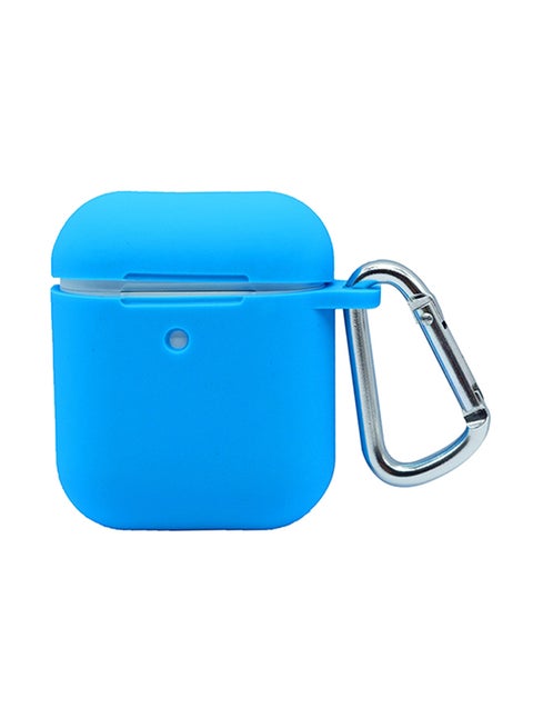 Silicone Charging Case With Hang Pouch For Apple AirPods Blue