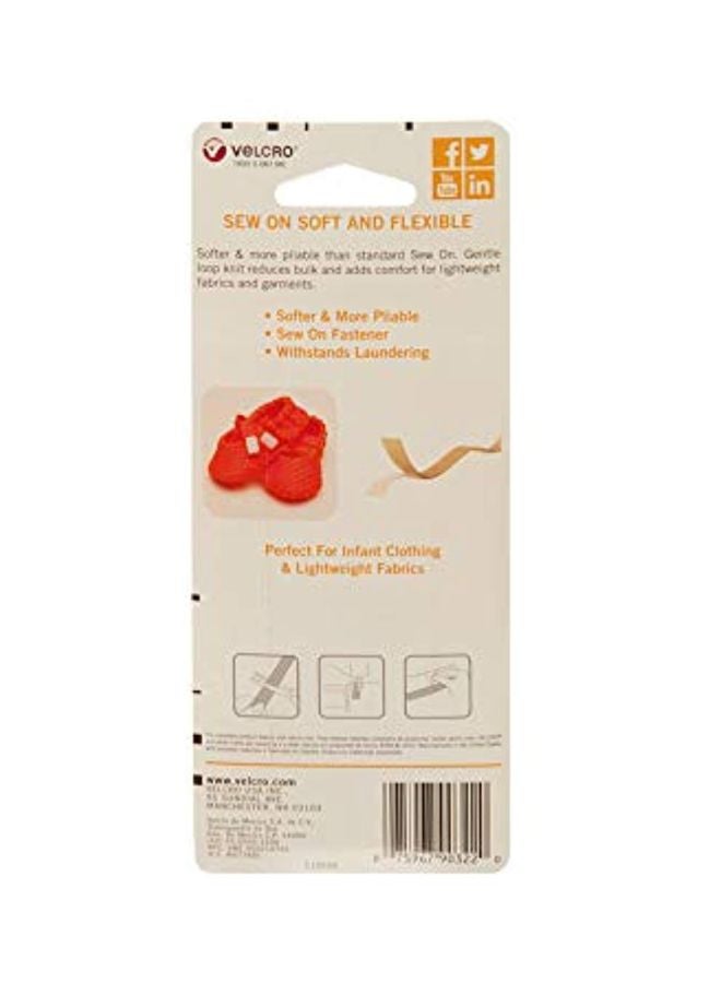 VELCRO Brand Sew On Soft And Flexible Tape Beige 72.2x1.5cm  - Image 2
