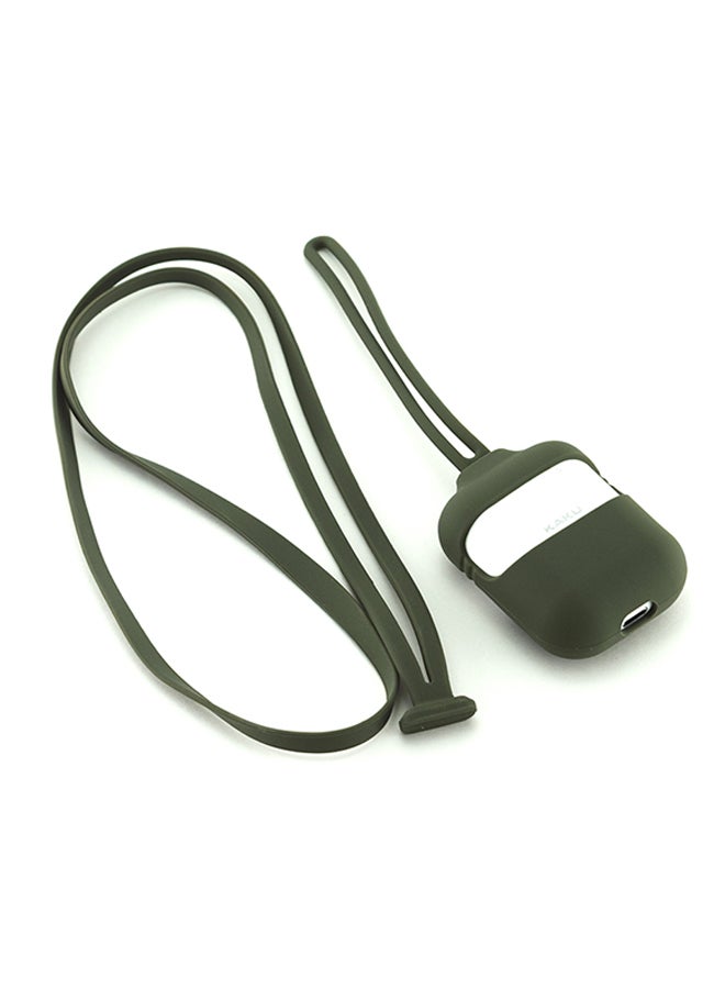 Capsule - Case With Strap For Apple AirPods Green - Image 1