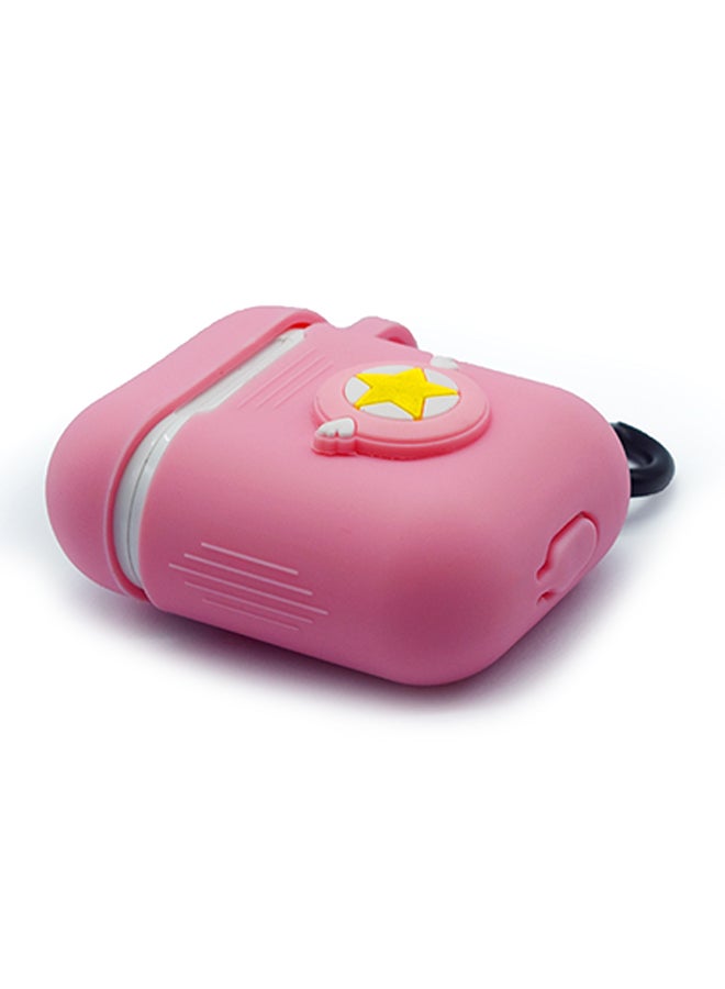 إينيكس حافظة من السيليكون بطبعة كرتونية لطيفة ثلاثية الأبعاد لعلبة سماعات أبل وردي - Image 2