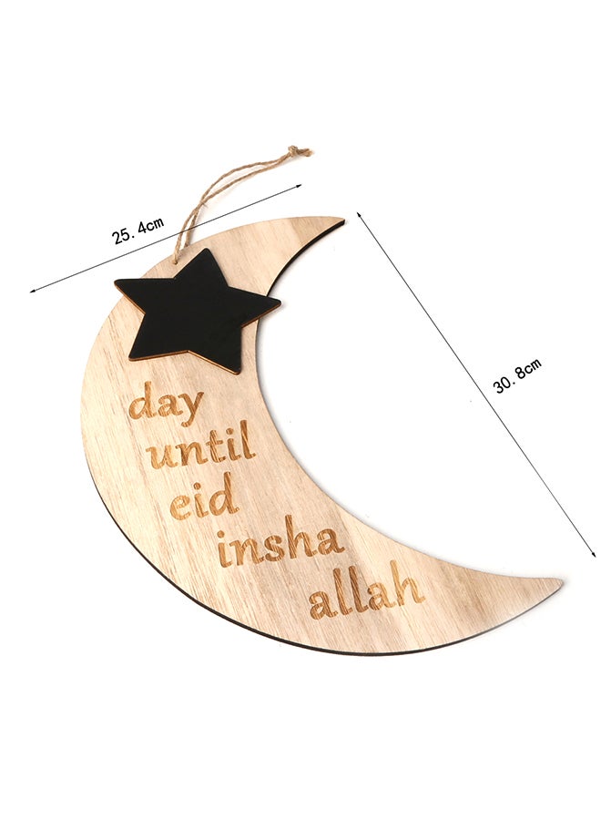 لوح خشبي يعلق بحبل يعبر عن العد التنازلي للعيد المبارك بني/أسود 31x0.8x25.6Ø³Ù†ØªÙŠÙ…ØªØ±  - Image 2