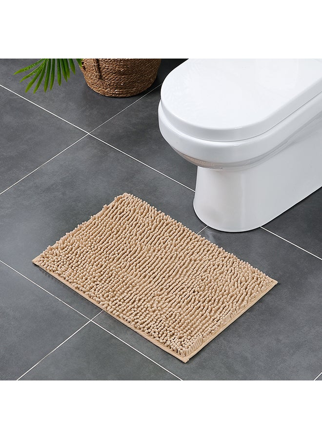 Microfiber Washable Indoor Bath Rug Brown 40×60centimeter - Image 4