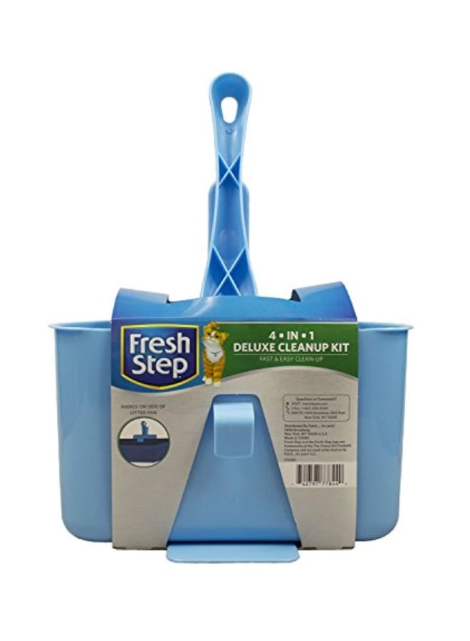 Fresh Step - 6-Piece Cat Litter Cleaning And Essentials Kit Blue/Grey/Silver - Image 1