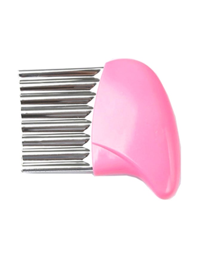 Bluelans Stainless Steel Potato Cutter Pink/Silver 10.7 x 7.7cm
