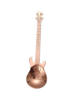 Bluelans Stainless Steel Cute Guitar Design Handle Spoon Rose Gold 12cm 