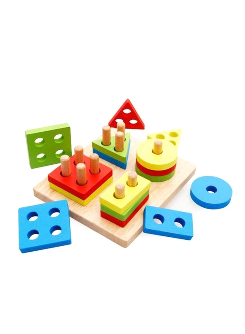 لعبة مطابقة الأشكال الهندسية من الخشب - Image 1