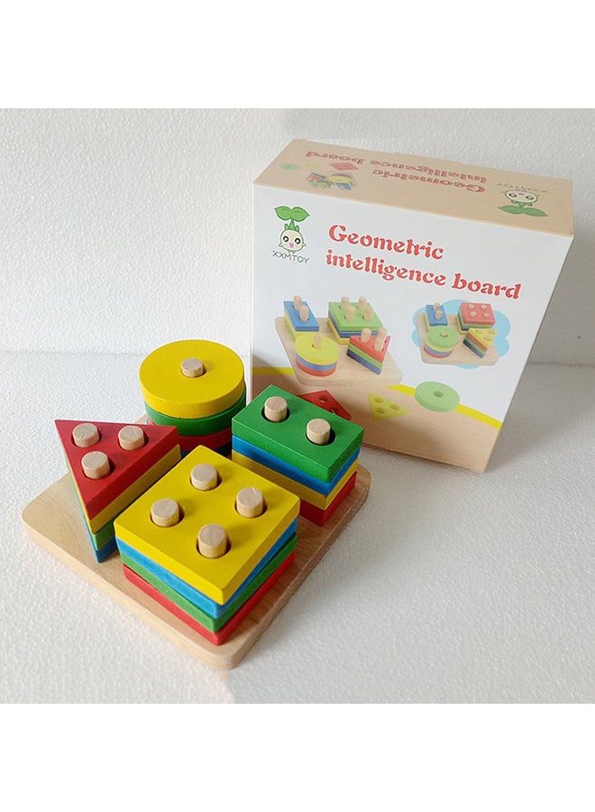 لعبة مطابقة الأشكال الهندسية من الخشب - Image 3