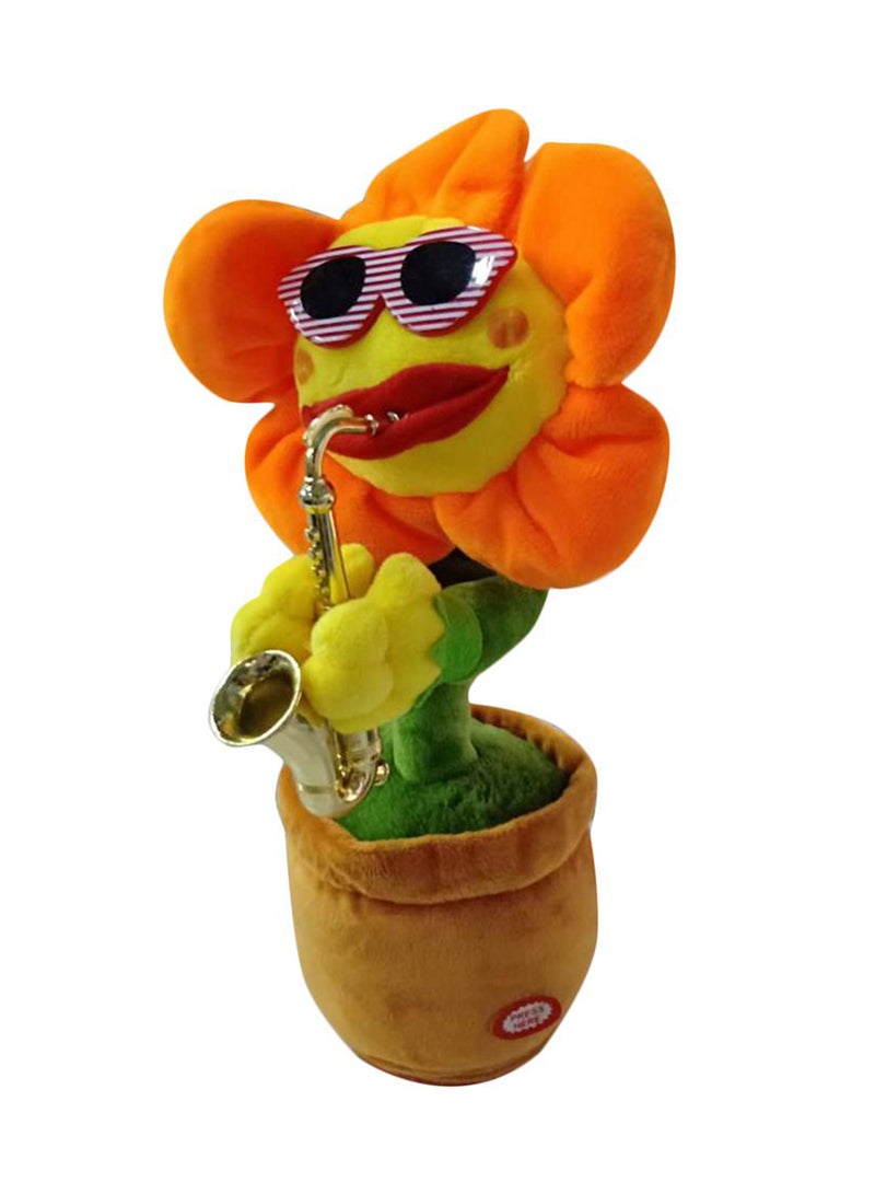 USB Charging Singing Dancing Saxophone Sunflower Electric Toy - Image 1