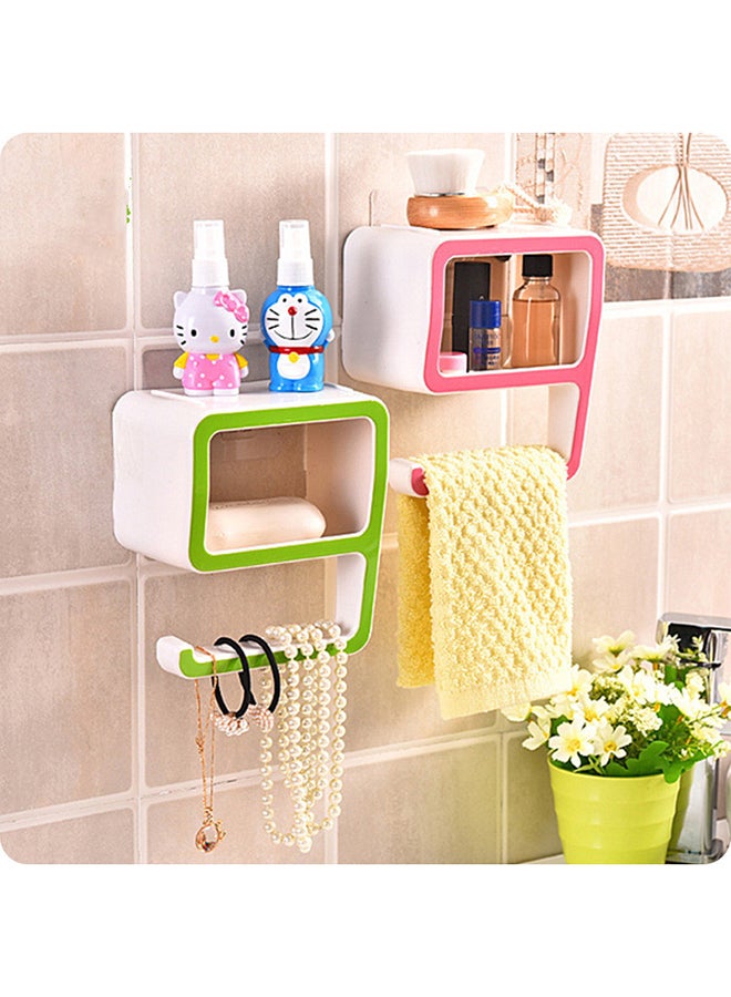Creative Plastic Bathroom Shelf Box Black 15x17x9.5cm - Image 2