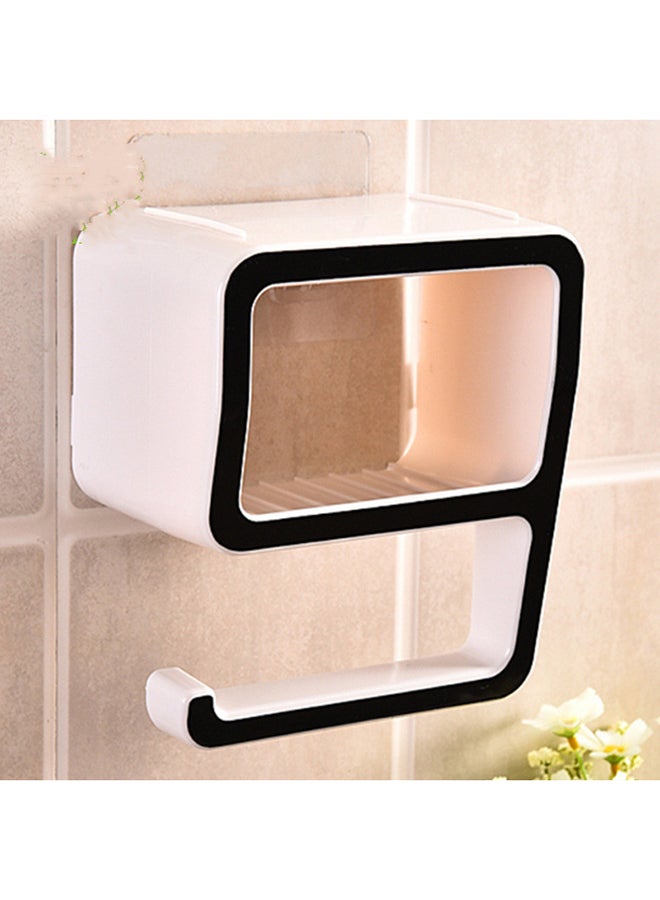 Creative Plastic Bathroom Shelf Box Black 15x17x9.5cm - Image 1