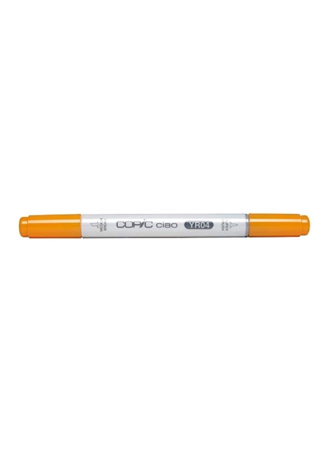Dual Ended Refillable Marker Chrome Orange