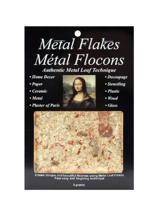 سبيد بول رقائق من المعدن منقوشة برسمة الموناليزا ذهب / أحمر