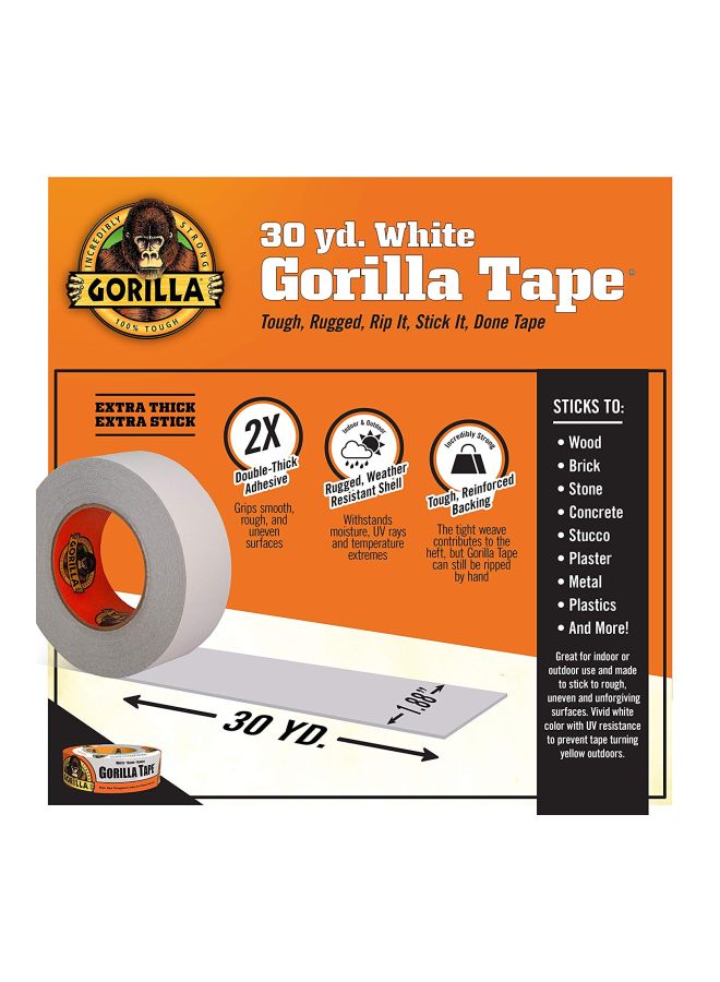 Gorilla Weather Resistance Duct Tape White  - Image 2