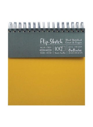 Flip Sketch Wire Bound Blank Sketchbook Yellow - v1558444904/N25914286A_1