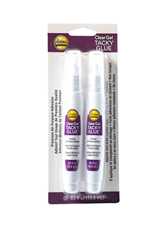 Aleene's Pack Of 2 Tacky Glue Set Clear  - Image 1