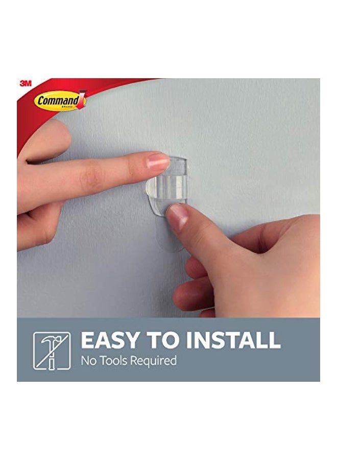 كوماند طقم مشابك دائرية لتثبيت الأسلاك والأشرطة، 4 قطع شفاف - Image 4