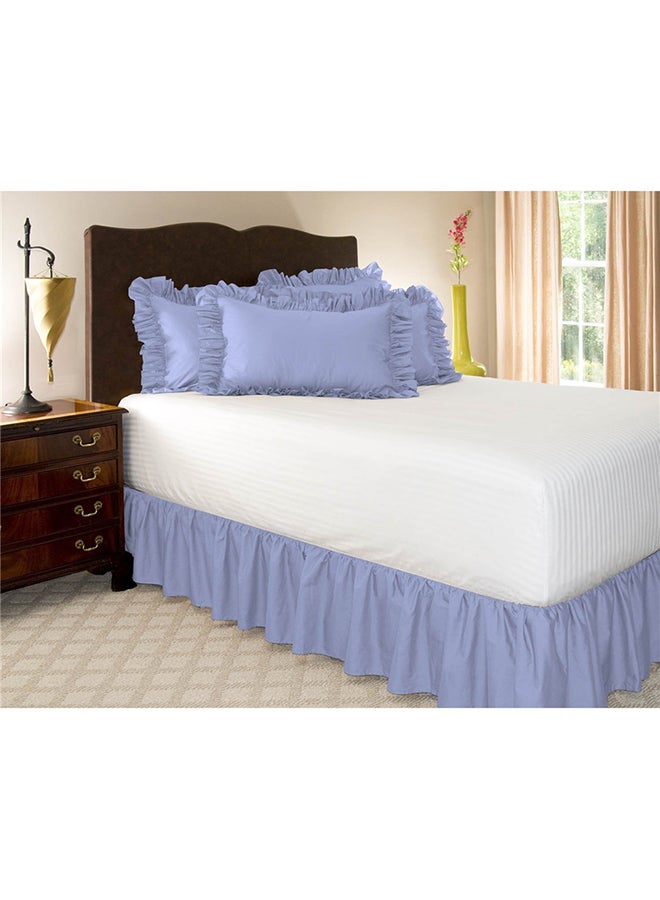 Easy Fit Ruffle Bed Skirt Polyester Blue A:150x200+38cmcm - v1558445323/N26015896A_1