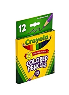 12-Piece Colored Pencil Yellow/Green/Red