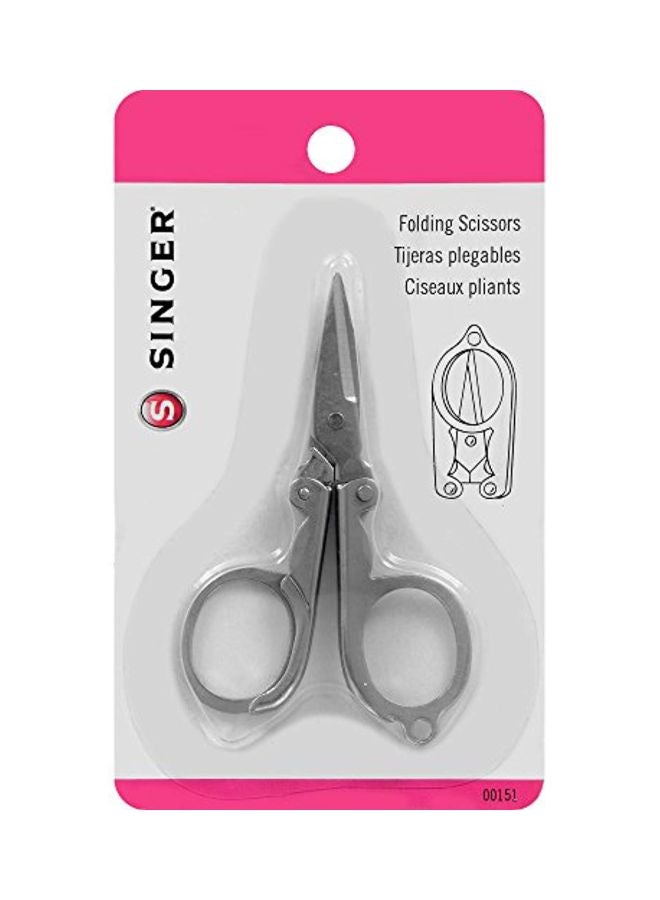 سينجر مقص قابل للطي ومناسب للاستخدام أثناء السفر فضي - Image 2