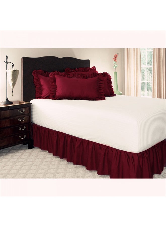 Easy Fit Bed Skirt polyester Red A:150x200+38cmcm - Image 1