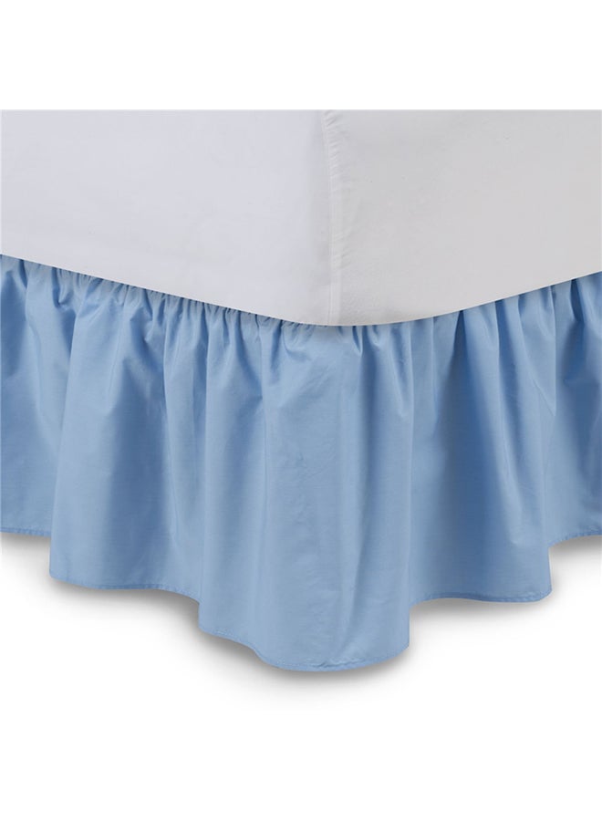Easy Fit Ruffle Bed Skirt Polyester Blue A:150x200+38cmcm - Image 2