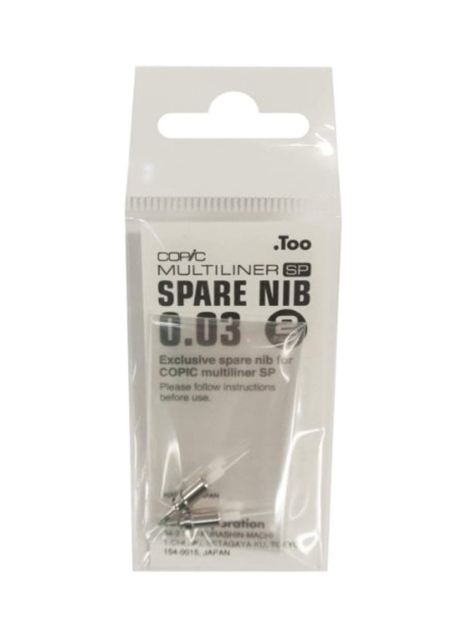 طقم سن قلم مكون من قطعتين من ملتيلينر SP فضي