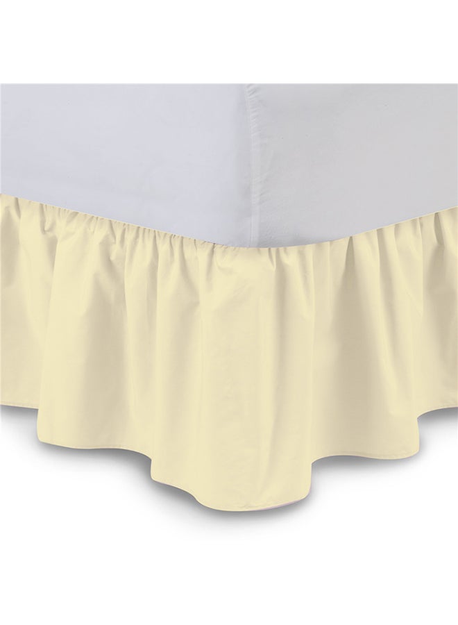 Easy Fit Ruffle Bed Skirt polyester Beige A:150x200+38cmcm - Image 2