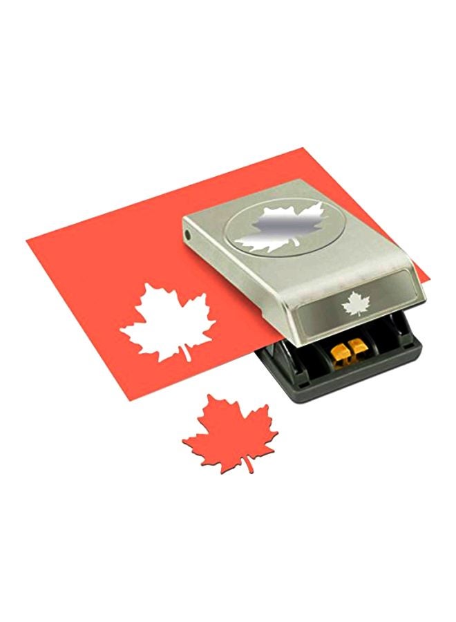 EK Tools Paper Punch Large Maple Leaf Silver - Image 1