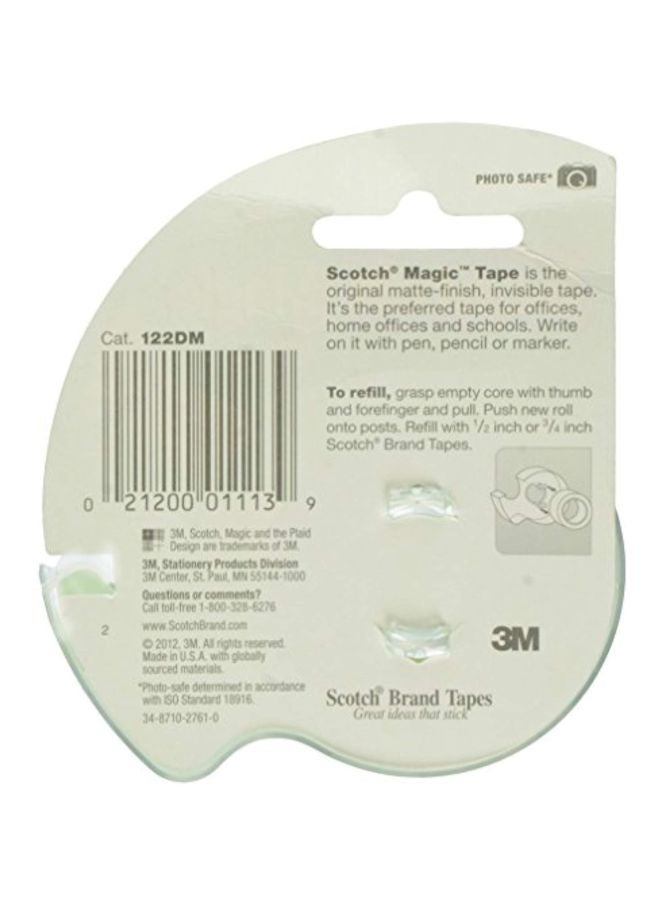 Scotch  Magic Tape With Dispenser Clear/White - Image 2