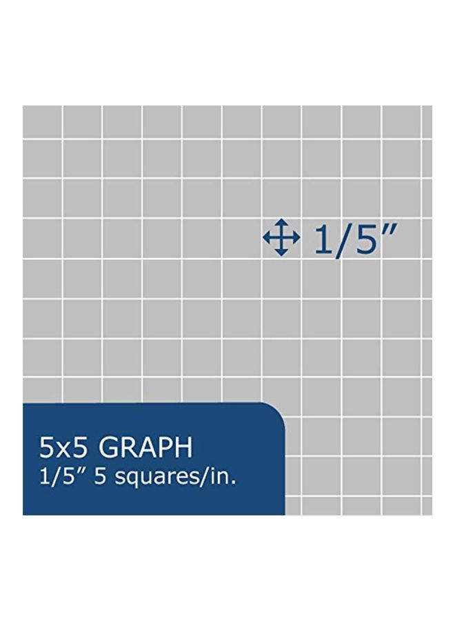 WhiteLines - 70-Sheet Graph Paper Notebook White - Image 1