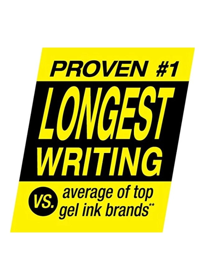 بايلوت مجموعة أقلام حبر جل جي تو برأس كروي ممتاز قابلة للسحب من 4 قطع أسود - Image 3